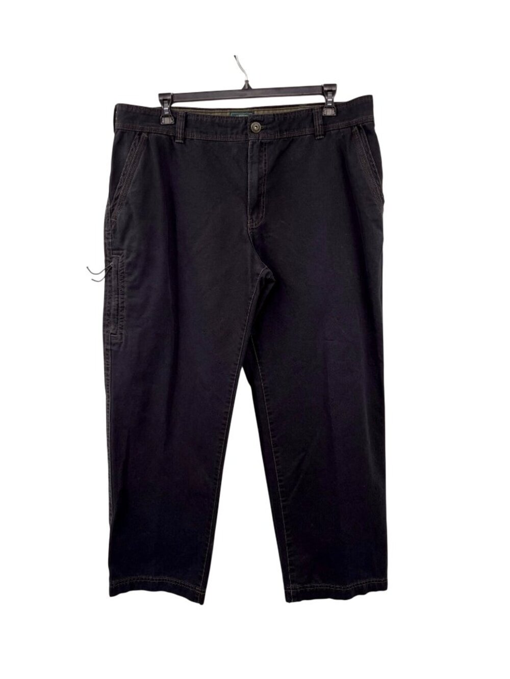 G.H. Bass & Co Canvas Cargo Pants Mens 40x30 Black Used 100% Cotton